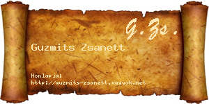 Guzmits Zsanett névjegykártya